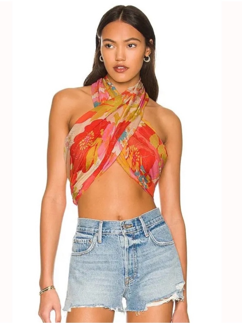 Spell X REVOLVE Tyler Travel Scarf Top in Chili